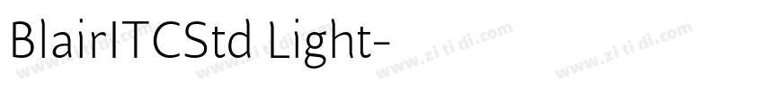 BlairITCStd Light字体转换